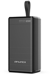 POWERBANK AWEI 60000 MAH 65W 2X USB-C + USB-A
