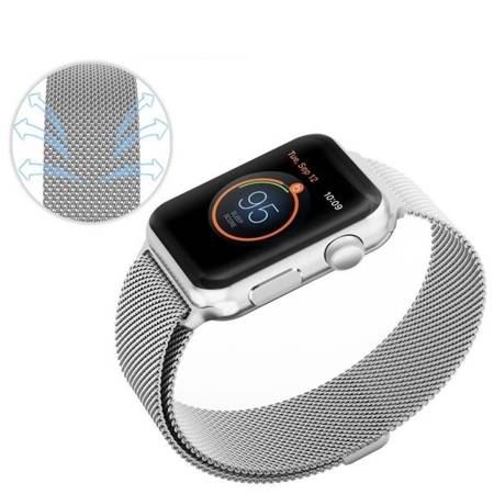 Bransoleta Tech-Protect Milaneseband Apple Watch 4 / 5 / 6 / 7 / SE (38 / 40 / 41 Mm) Silver
