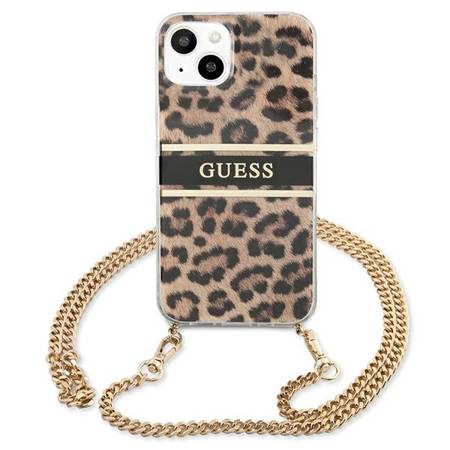 Etui Guess Leopard Gold Strap Do iPhone 13 Mini
