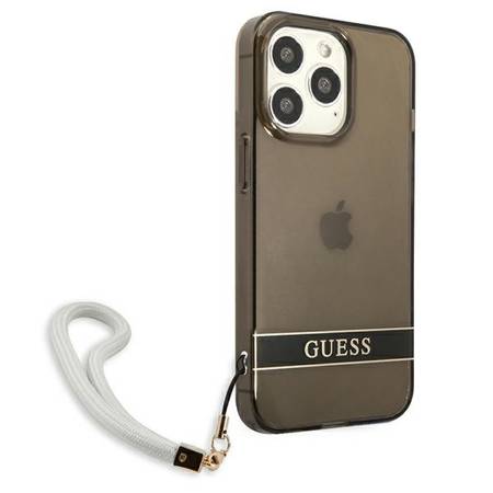 Etui Guess Translucent Strap - iPhone 13 Pro Max (Czarny)