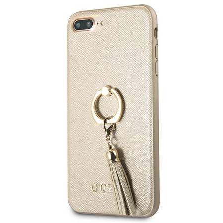 Etui Karl Lagerfeld iPhone 7/8 Plus Beige Hard Case Saffiano With Ring Stand