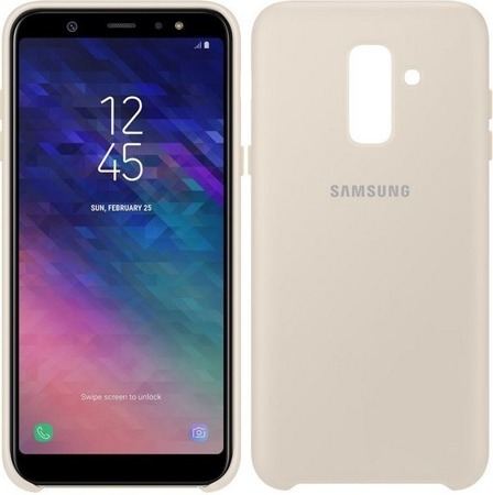 Etui oryginalne Samsung Galaxy A6 Plus 2018 Dual Layer Cover złote
