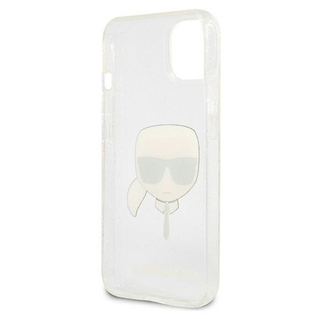 Karl Lagerfeld Karl'S Head Glitter - Etui iPhone 13 (Srebrny)