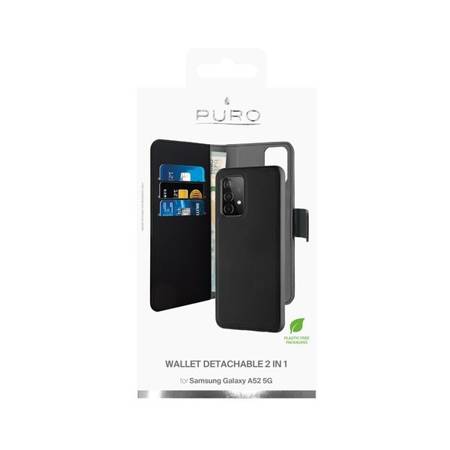 Puro Wallet Detachable - Etui 2W1 Samsung Galaxy A52 5G (Czarny)