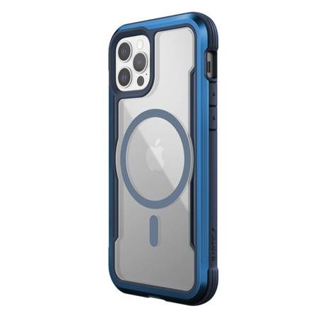 Raptic Shield Pro Magnet – Etui Aluminiowe iPhone 12/12 Pro Magsafe (Drop Test 4M) (Niebieski)