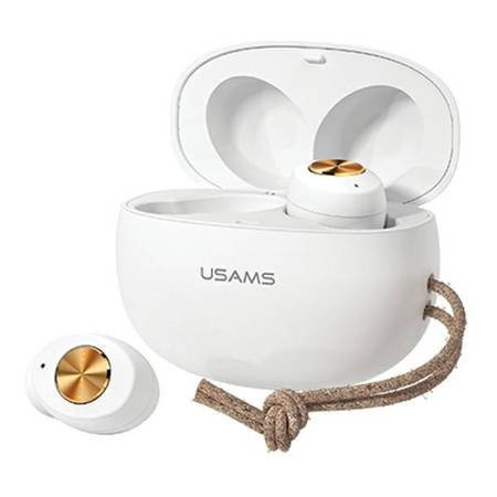 USAMS Słuchawki Bluetooth 5.0 Tws Es Series Bezprzewodowe Biały/White