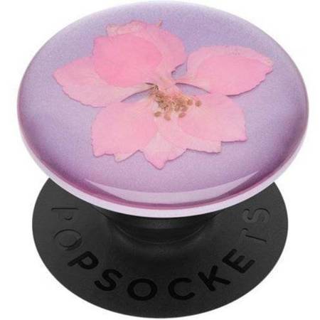 Uchwyt do selfie na telefon PopSockets Luxe - Flower Delphinium Pink