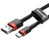 Baseus USB Kabel - Cafule Typ C 3M 2A Czarno-Czerwony